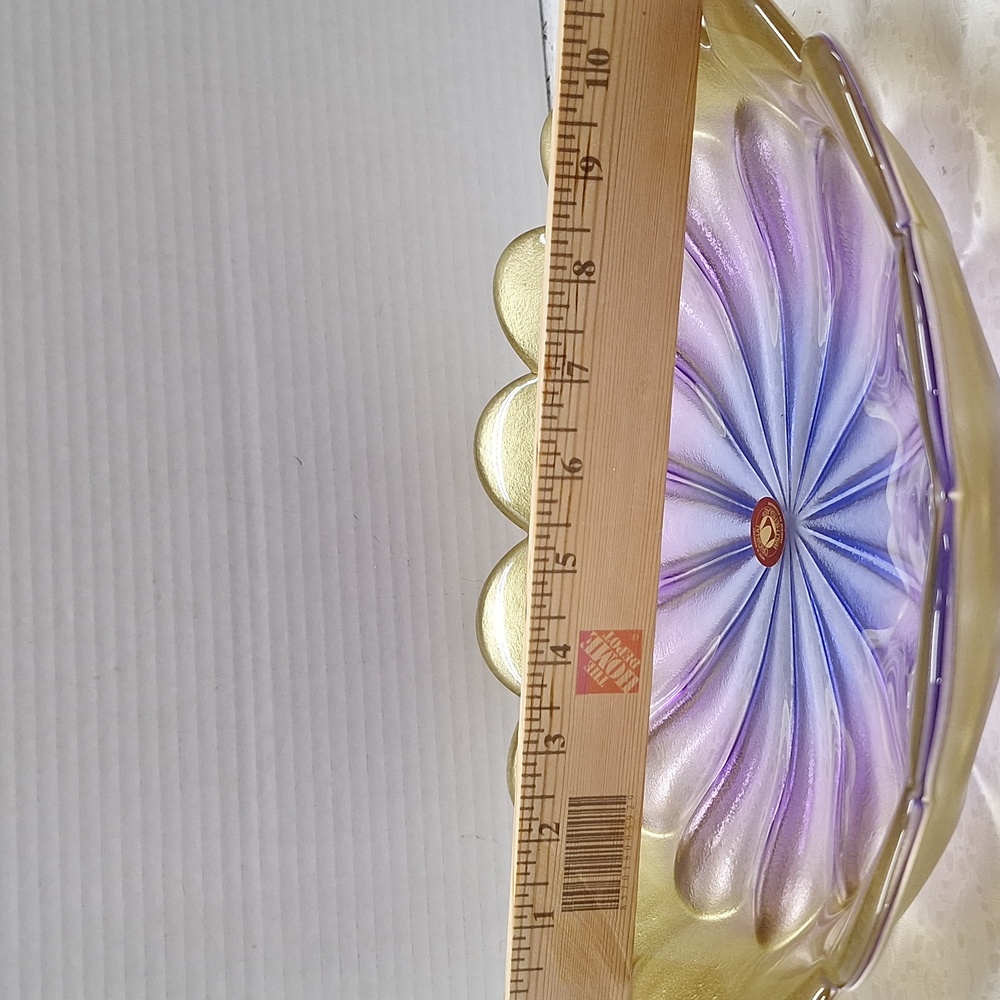 #AEF 3 Piece of Walther Glas Marrakech petal bowls And Plate gold and purple - Picture 15 of 16